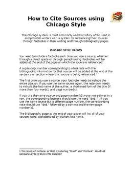 quick guide  chicago style citations chicago style chicago citing