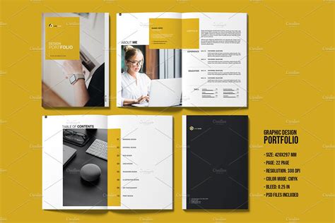 portfolio template  brochure templates creative market