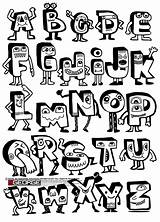 Alphabet Doodle Letters Font Monster Lettering Fonts Hand Drawn Funny Isolated Shutterstock Illustration Vector sketch template