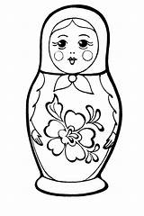 Nesting Matryoshka матрешка раскраска детей Worksheet Ot7 распечатать sketch template