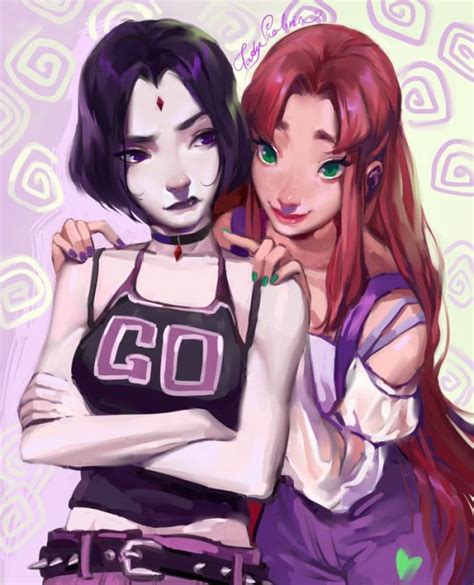 sisters from another world raven and starfire teen titans pinterest ravens teen titans
