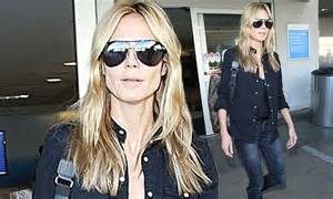heidi klum jets back to los angeles after romantic nyc