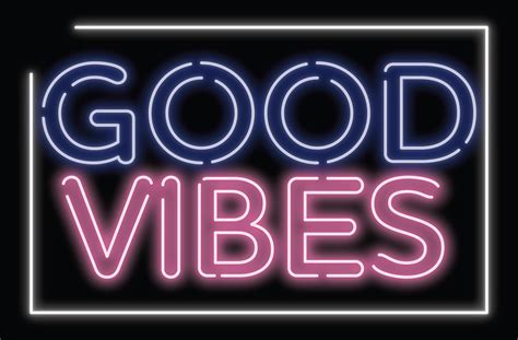 good vibes neon sign radobeillustrator