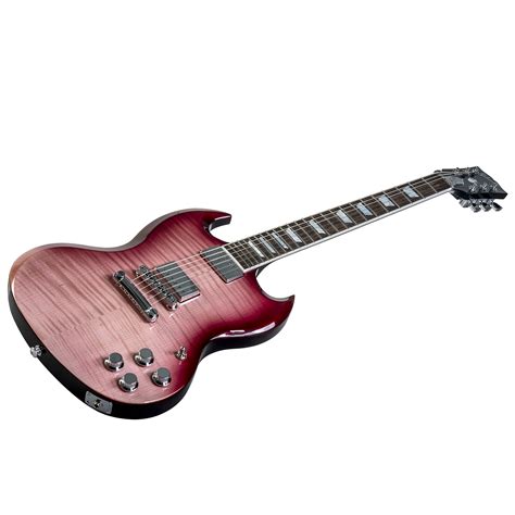 gibson sg standard hp  hot pink fade electric guitar