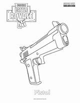 Fortnite Coloring Pistol Fun sketch template