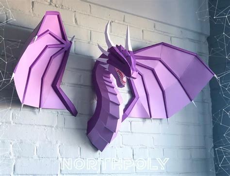 awesome dragon  wings lowpoly dragon northpoly papercraft dragon