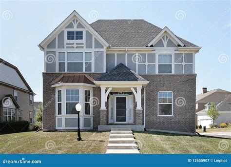 exterior  suburban home royalty  stock photography image