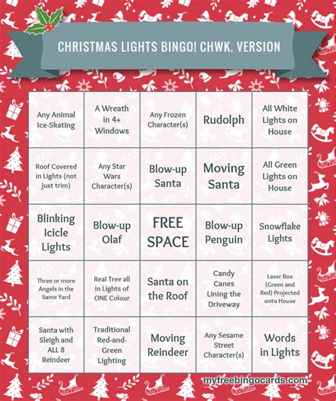 hallmark christmas movies bingo cards