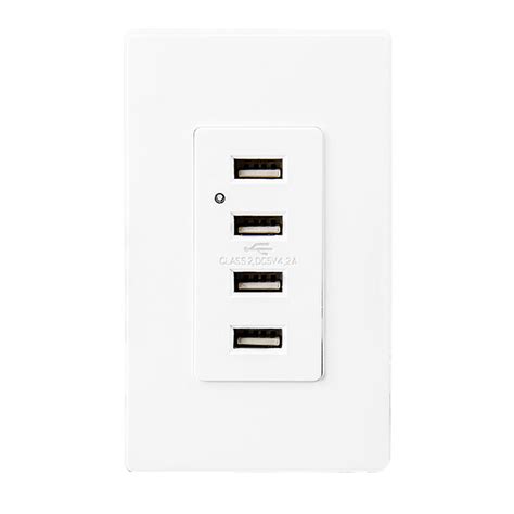 white usb wall outlet usb electrical outlet  usb ports   wall
