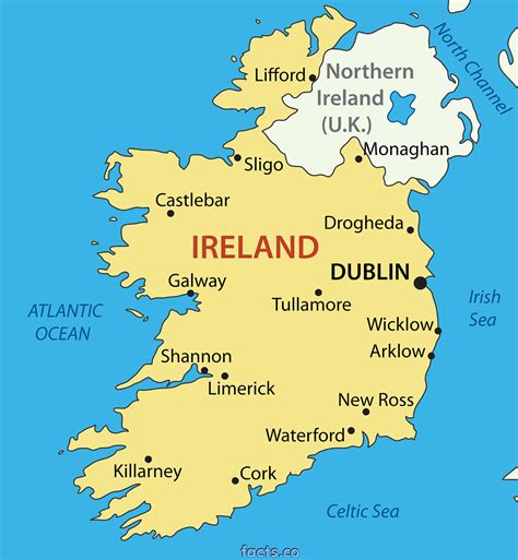 map  ireland geography city ireland map geography political city