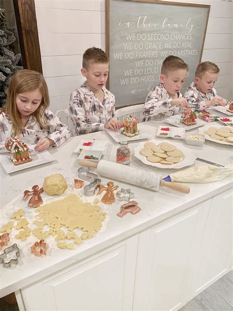 family pajama night baking fun