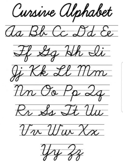 cursive alphabet  spanish alphabetworksheetsfreecom