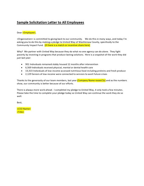 write  solicitation letter   template sample