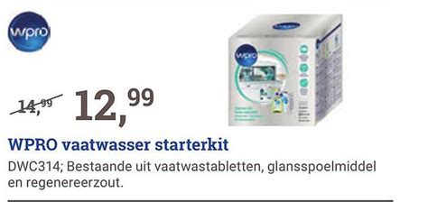 wpro vaatwasser starterkit aanbieding bij bcc