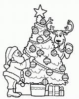 Coloring Christmas Printable Tree Pages Comments sketch template