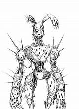Springtrap Cyberpunk Animatronics Animatronic sketch template