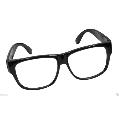 Black Frame Nerd Retro Hipster Frames Glasses No Lens Lense Costume