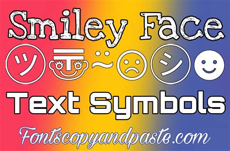 smiley face text symbol copy  paste