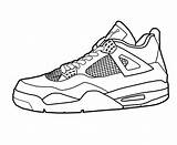 Jordan Coloring Drawing Shoes Pages Basketball Jordans Air Lebron James Nba Easy Shoe Outline Printable Cartoon Sports Sneaker Collection Book sketch template