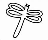 Dragonfly Drawing Outline Wings Clipartmag Colouring sketch template
