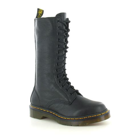 dr martens  womens  eyelet zip leather boots  black