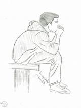 Lonely Boy Getdrawings Drawing sketch template