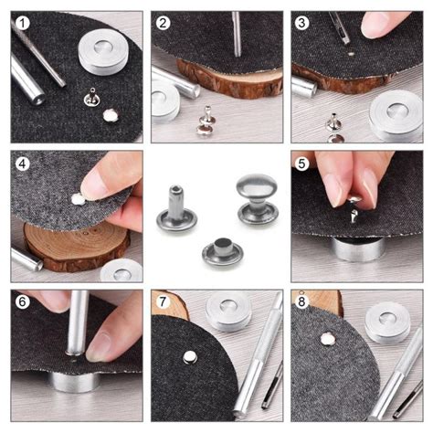 ishowtienda 120 sets double cap rivet metal rivets kit