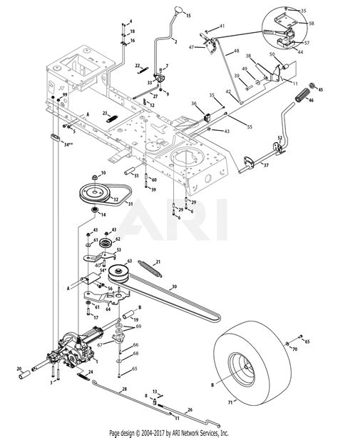 troy bilt ankg pony  parts diagram  drive assembly