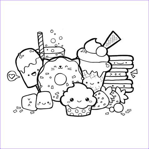 awesome collection  kawaii coloring page food doodle coloring