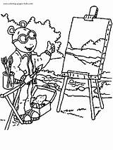 Pages Coloring Arthur Cartoon Color Printable Character Kids Sheets Back sketch template
