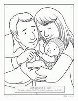Coloring Parents Lds Pages Baby Mom Mother Father Family Dad Honor Color Child Primary Another Drawing Friend 2009 Children Activity sketch template