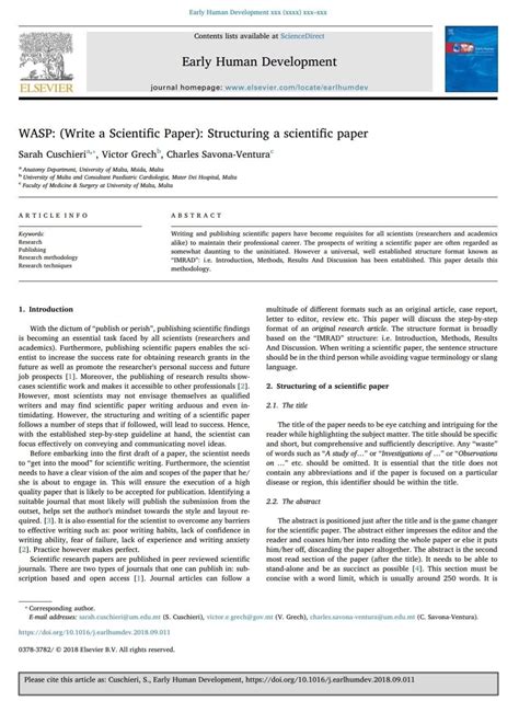 structuring  scientific paper  cademic news