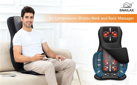 Snailax Full Body Massage Chair Pad Shiatsu Neck Back