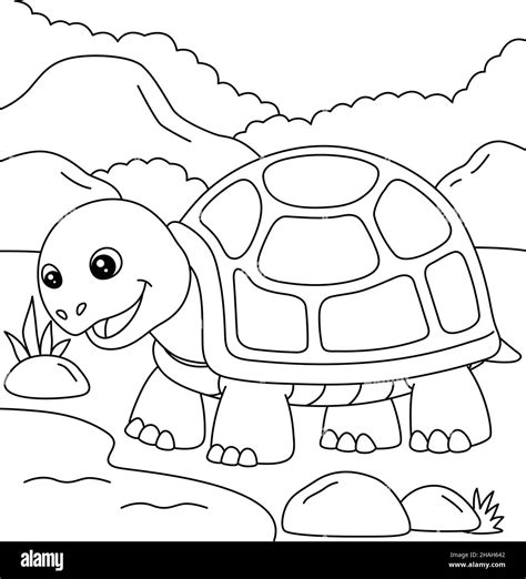 turtle coloring page  kids stock vector image art alamy