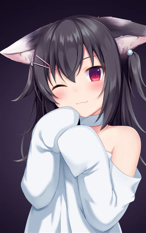 anime girl cat ears  nexus samsung galaxy tab note android tablets hd