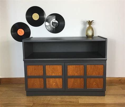 hand painted retro midcentury modern nathan sideboard tv unit