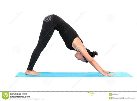 beautiful asian woman practicing yoga pose stock image image