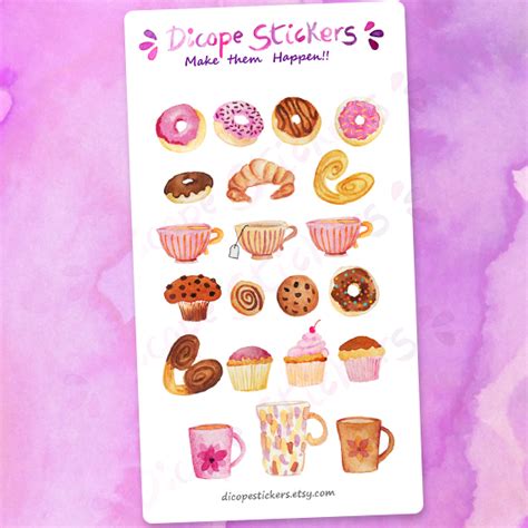 bakery goodies planner stickers dicope stickers