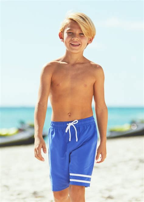 boys dazzling blue swim trunks   cute blonde boys boys summer outfits young cute boys