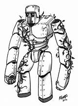 Golem Iron Minecraft Coloring Mob Pages Sketch Imgur Drawings Mobs Da Getdrawings Real Anime Read Choose Board Game sketch template