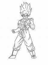 Goku God Super Saiyan Coloring Pages Drawing Dbz Line Popular Getdrawings Library Clipart Coloringhome sketch template