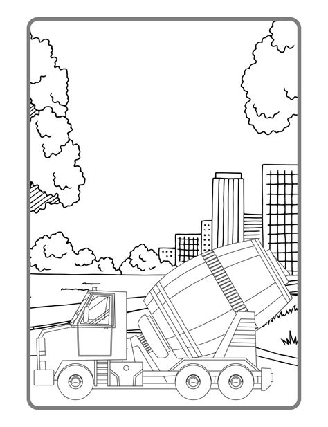 printable construction vehicles coloring pages instant etsy