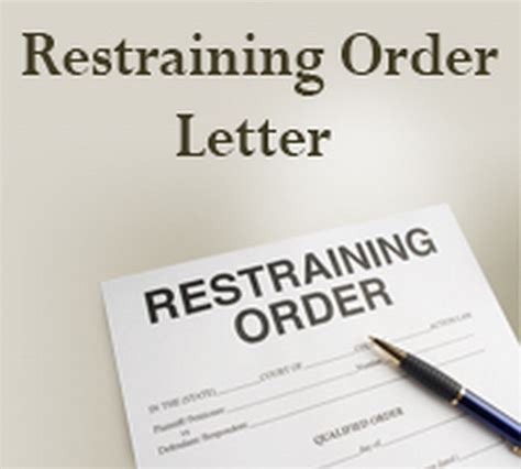 restraining order letter  letters