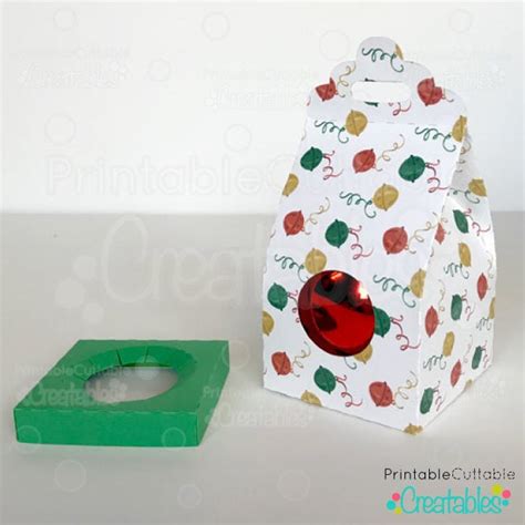 ornament box template  cricut