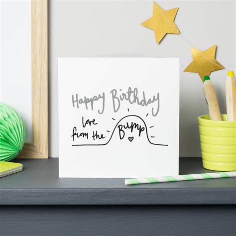 Happy Birthday From The Bump Card By Oops A Doodle