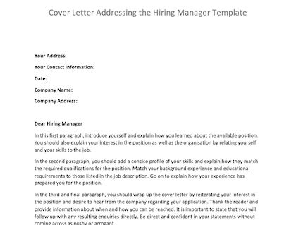 hiring managers   contact     impression
