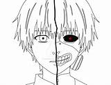 Ghoul Kaneki Colorear Wonder sketch template