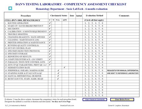 printable competency checklist template printable world holiday