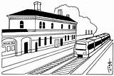 Gare Railroad Getdrawings Clipartmag Tgv sketch template