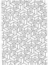 Coloring Pages Geometric Patterns Adult Tharens Photobucket Shapes Pattern 3d Texture sketch template